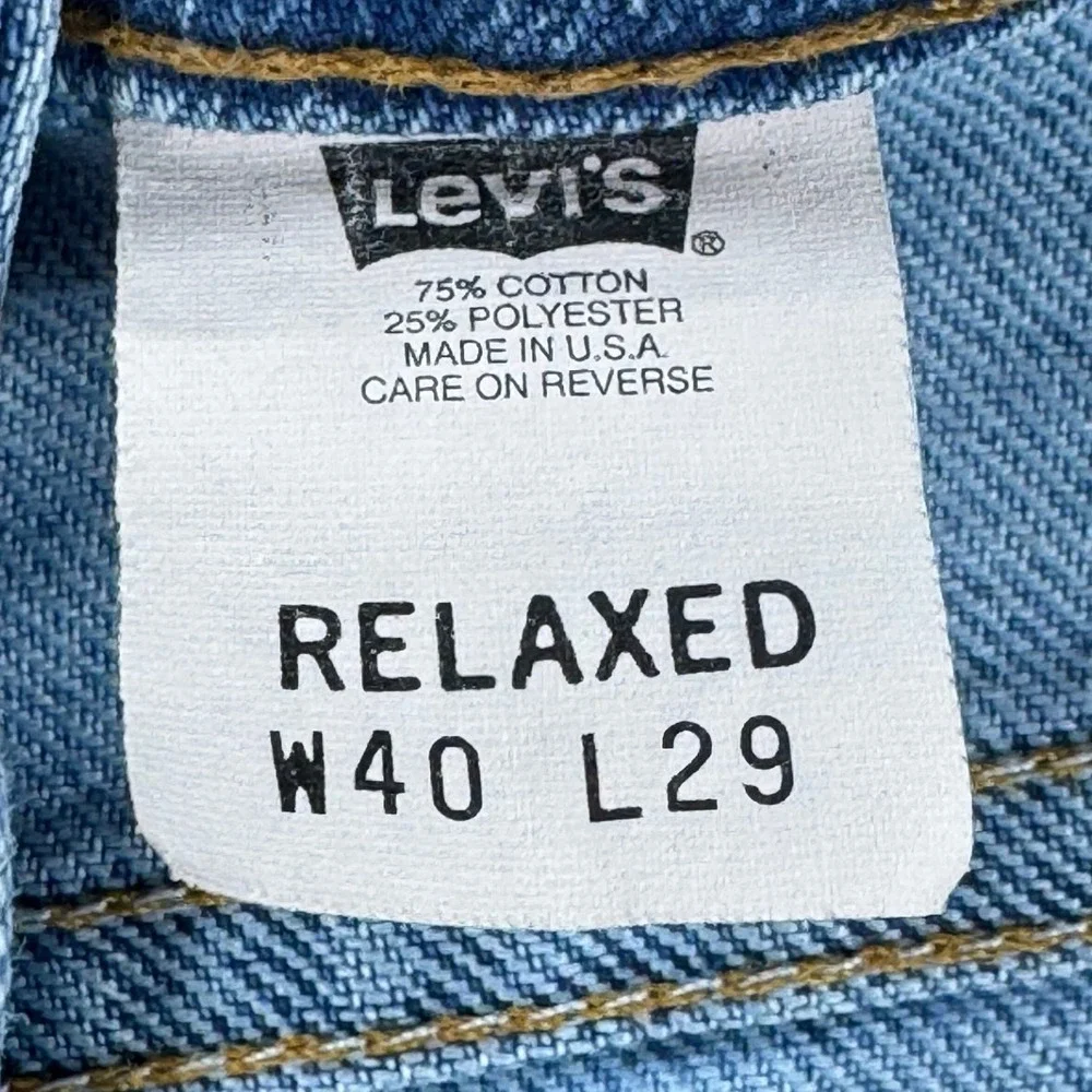 Levis Signature 540 Relaxed Fit Jeans Mens 40x29 Blue USA Made Vintage